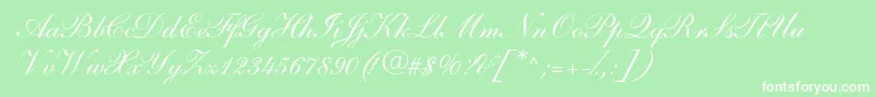 SarahandantedbNormal Font – White Fonts on Green Background