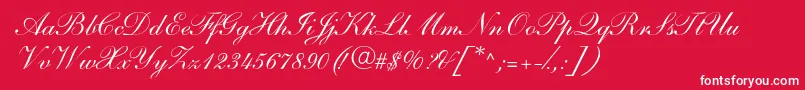 SarahandantedbNormal Font – White Fonts on Red Background