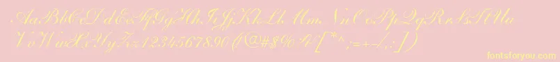 fuente SarahandantedbNormal – Fuentes Amarillas Sobre Fondo Rosa