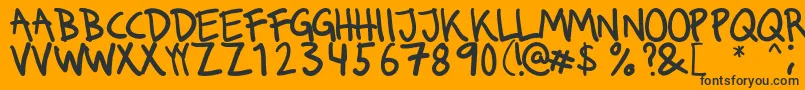 Runkmuskel Font – Black Fonts on Orange Background
