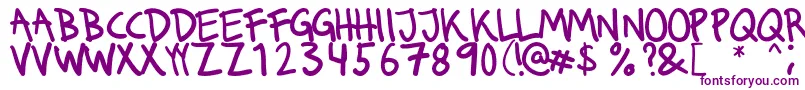 Шрифт Runkmuskel – фиолетовые шрифты на белом фоне