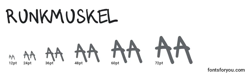 Размеры шрифта Runkmuskel