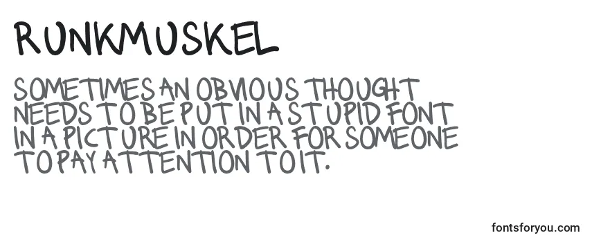 Schriftart Runkmuskel