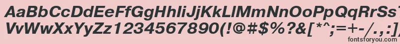 Шрифт PragmaticafttBolditalic – чёрные шрифты на розовом фоне
