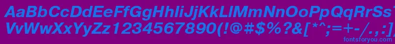 Шрифт PragmaticafttBolditalic – синие шрифты на фиолетовом фоне