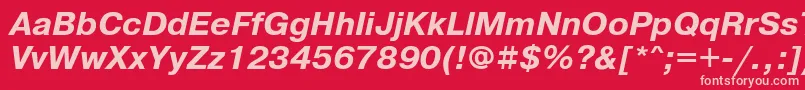 PragmaticafttBolditalic Font – Pink Fonts on Red Background