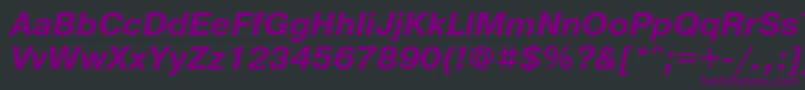 Шрифт PragmaticafttBolditalic – фиолетовые шрифты на чёрном фоне