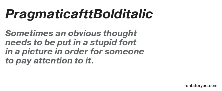 PragmaticafttBolditalic Font