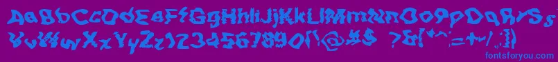 BnBuzz Font – Blue Fonts on Purple Background