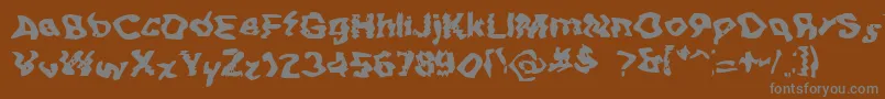BnBuzz-fontti – harmaat kirjasimet ruskealla taustalla
