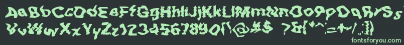 BnBuzz-fontti – vihreät fontit mustalla taustalla