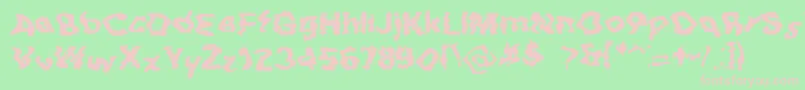 BnBuzz Font – Pink Fonts on Green Background