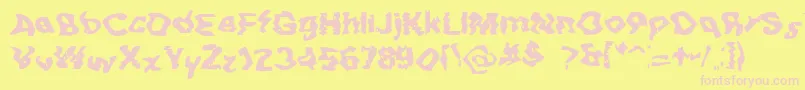 BnBuzz Font – Pink Fonts on Yellow Background