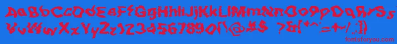 BnBuzz Font – Red Fonts on Blue Background