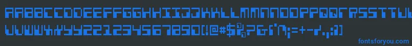 PhaserBankCondensed Font – Blue Fonts on Black Background