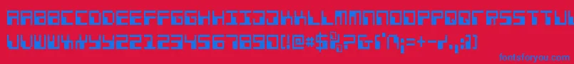 PhaserBankCondensed Font – Blue Fonts on Red Background