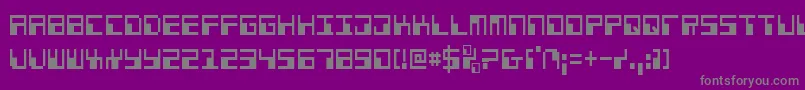 PhaserBankCondensed Font – Gray Fonts on Purple Background