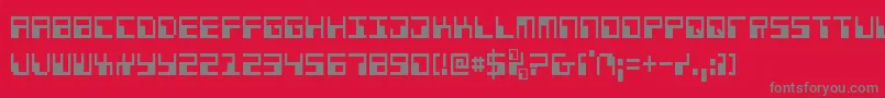 Шрифт PhaserBankCondensed – серые шрифты на красном фоне