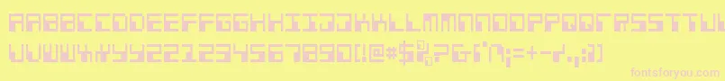 PhaserBankCondensed Font – Pink Fonts on Yellow Background