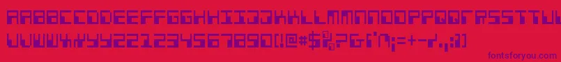 PhaserBankCondensed Font – Purple Fonts on Red Background