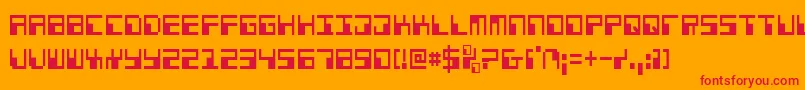 Шрифт PhaserBankCondensed – красные шрифты на оранжевом фоне