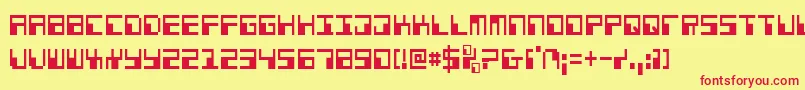 PhaserBankCondensed Font – Red Fonts on Yellow Background