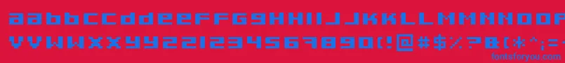 Pixeldeb-fontti – siniset fontit punaisella taustalla