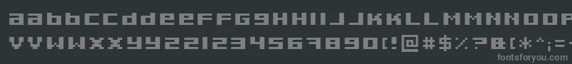 フォントPixeldeb – 黒い背景に灰色の文字