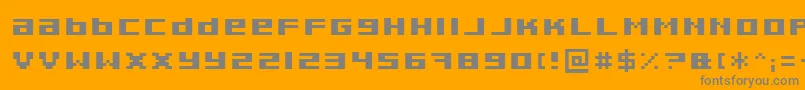 Police Pixeldeb – polices grises sur fond orange