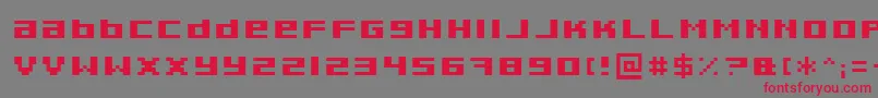 fuente Pixeldeb – Fuentes Rojas Sobre Fondo Gris