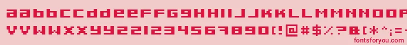 fuente Pixeldeb – Fuentes Rojas Sobre Fondo Rosa