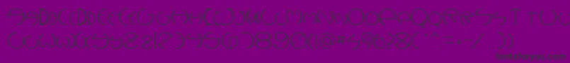Czcionka DebevicDecoRegular – czarne czcionki na fioletowym tle