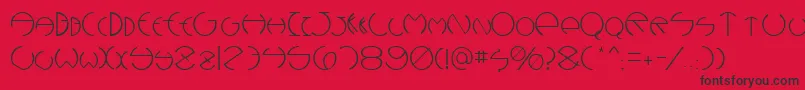 DebevicDecoRegular Font – Black Fonts on Red Background