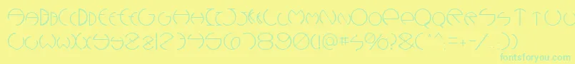 DebevicDecoRegular Font – Green Fonts on Yellow Background
