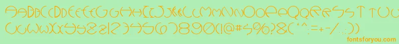 More about DebevicDecoRegular Font DebevicDecoRegular Font – Orange Fonts on Green Background
