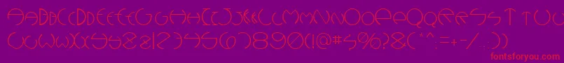 DebevicDecoRegular Font – Red Fonts on Purple Background