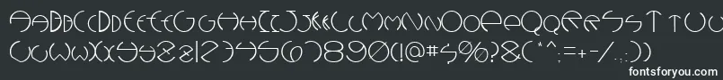 Шрифт DebevicDecoRegular – белые шрифты на чёрном фоне