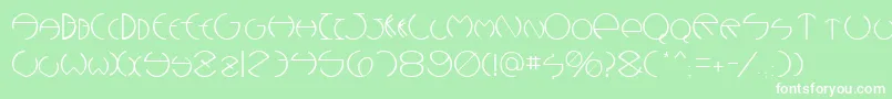 DebevicDecoRegular Font – White Fonts on Green Background