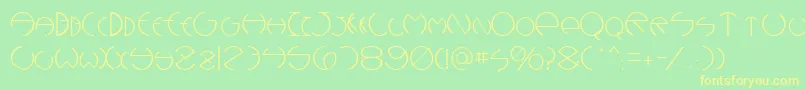 More about DebevicDecoRegular Font DebevicDecoRegular Font – Yellow Fonts on Green Background