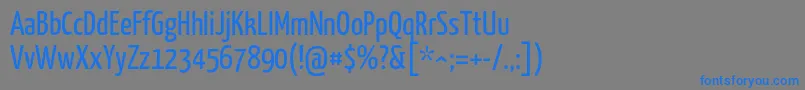 Yanonekaffeesatz Regular Font – Blue Fonts on Gray Background