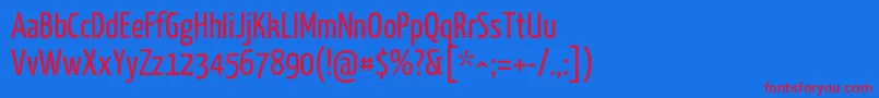 Yanonekaffeesatz Regular Font – Red Fonts on Blue Background