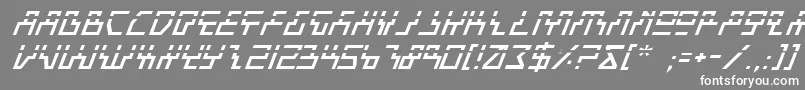 BeamRiderItalicLaser Font – White Fonts on Gray Background