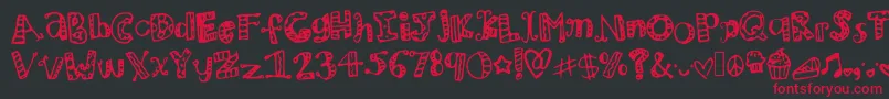 Mhvzooparty Font – Red Fonts on Black Background