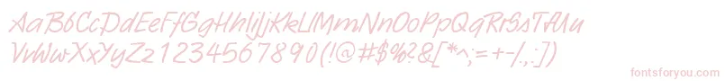HwSarxDb Font – Pink Fonts on White Background