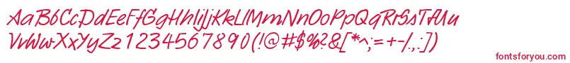 HwSarxDb Font – Red Fonts on White Background