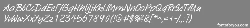 HwSarxDb Font – White Fonts on Gray Background