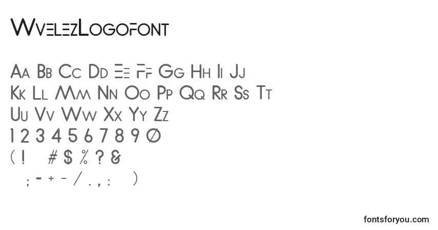 Шрифт WvelezLogofont – алфавит, цифры, специальные символы