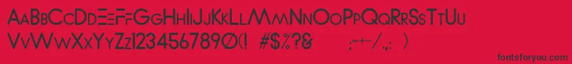 WvelezLogofont Font – Black Fonts on Red Background