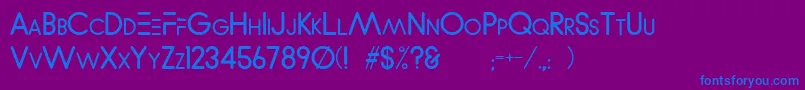 WvelezLogofont-Schriftart – Blaue Schriften auf violettem Hintergrund