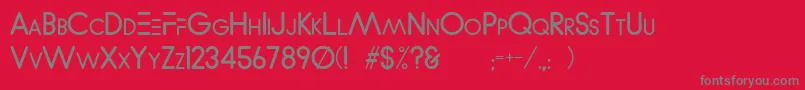 WvelezLogofont Font – Gray Fonts on Red Background